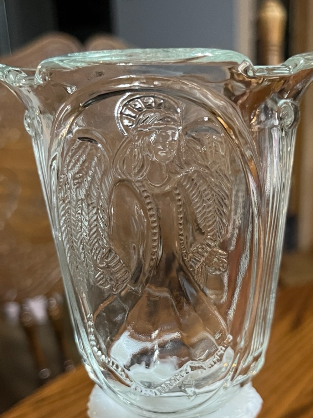 Home Interiors vintage pressed glass tulip votive holder